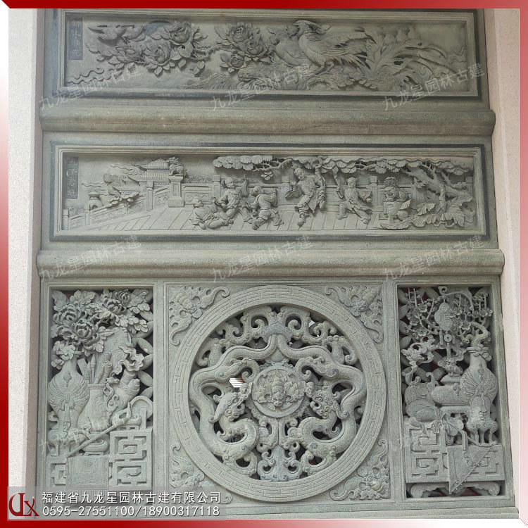祠堂外裝浮雕圖片